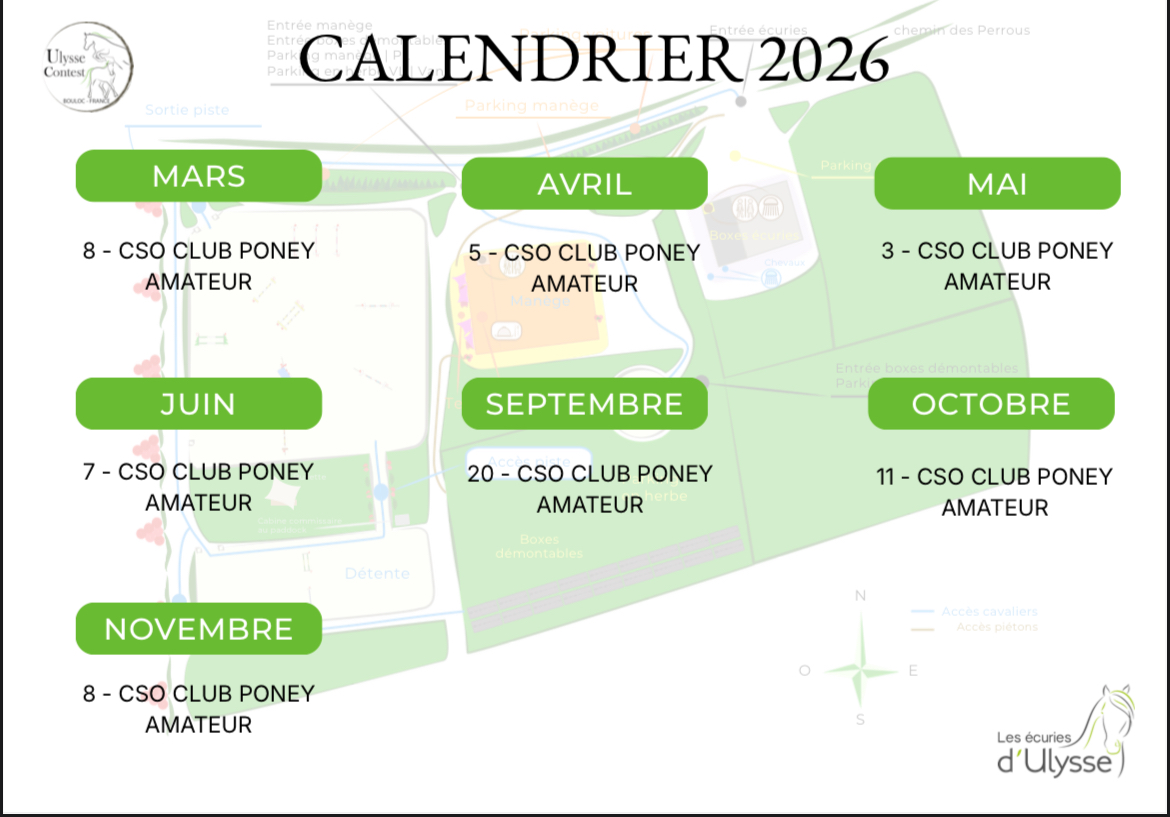 calendrier concours 2026